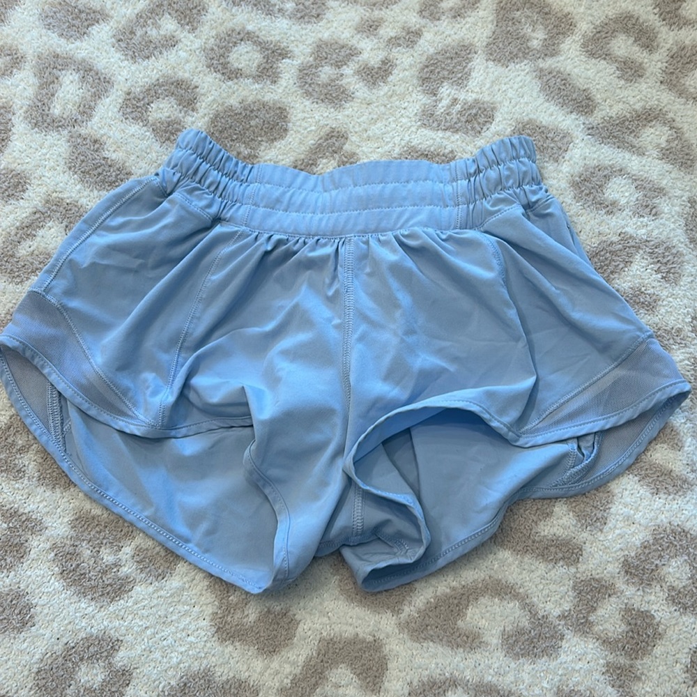lululemon hotty hot short size 0 light blue